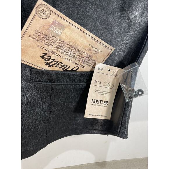 Hustler Born To Ride Leather Jacket Larry Flint - Picture 2 of 5